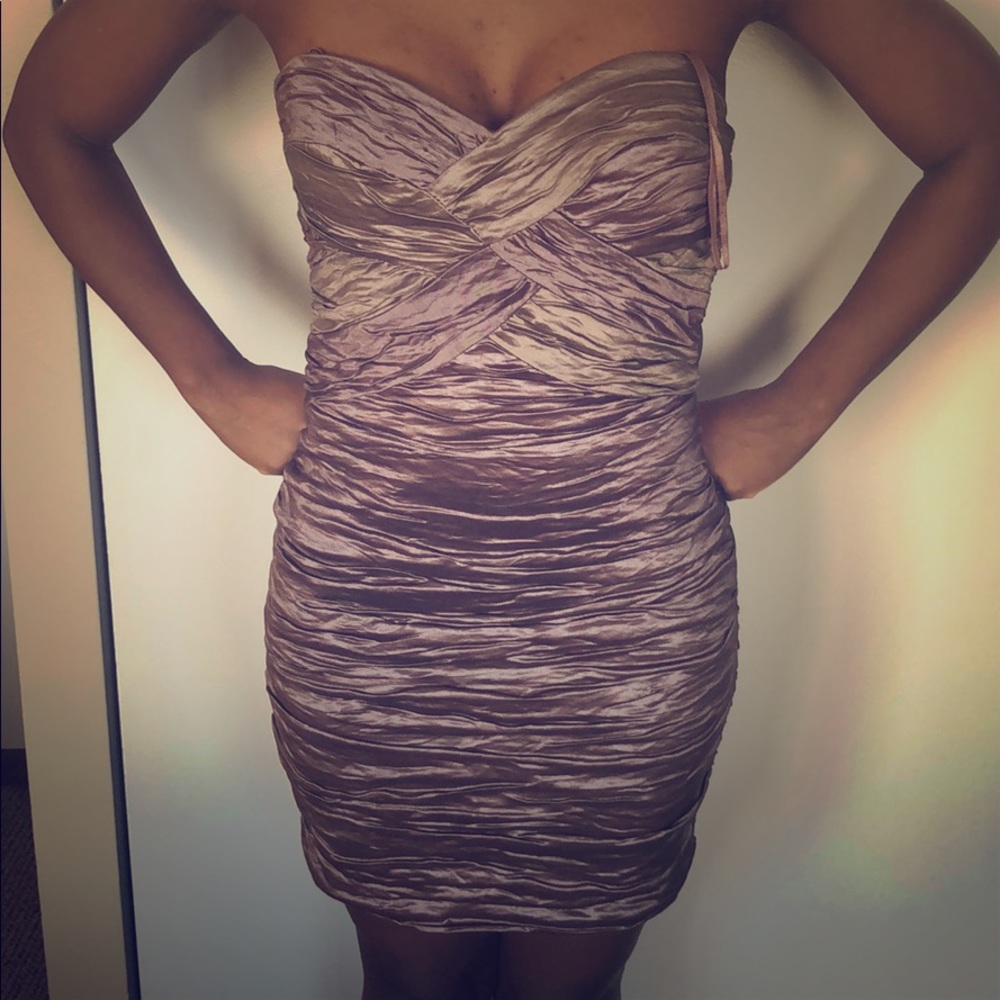 BCBG MaxAzria strapless cocktail dress